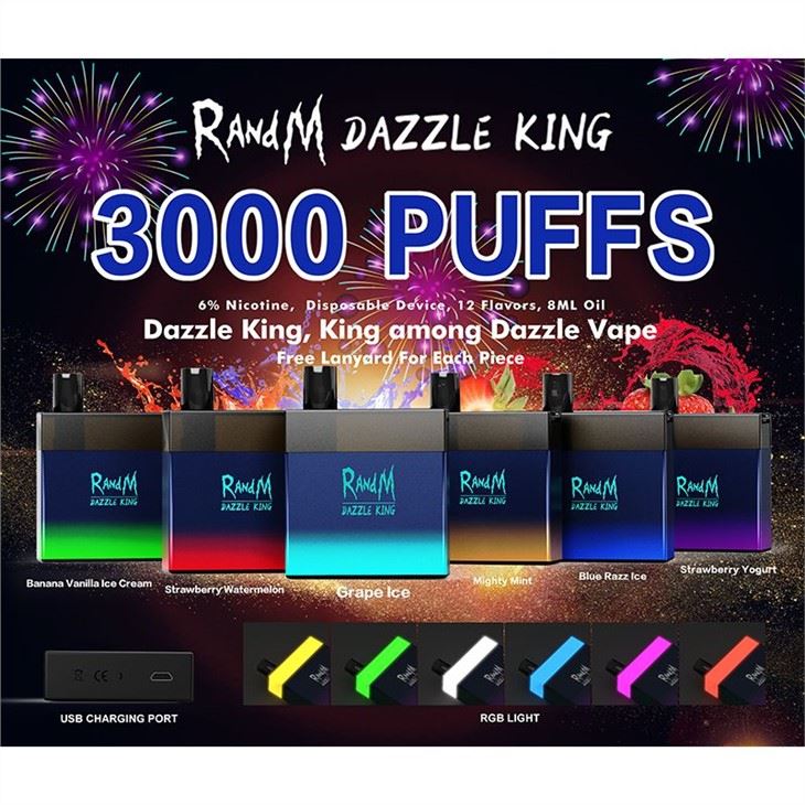 RANDM DAZZLE KING electroic cigarette disposable vape 3000 puffs