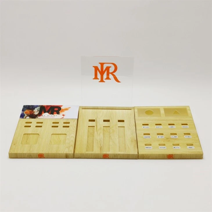 Rak Display Rokok Elektronik Papan Butir Kayu Akrilik