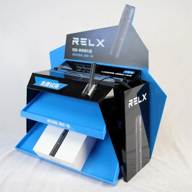 Stand Display Akrilik Display Rokok Elektronik LED