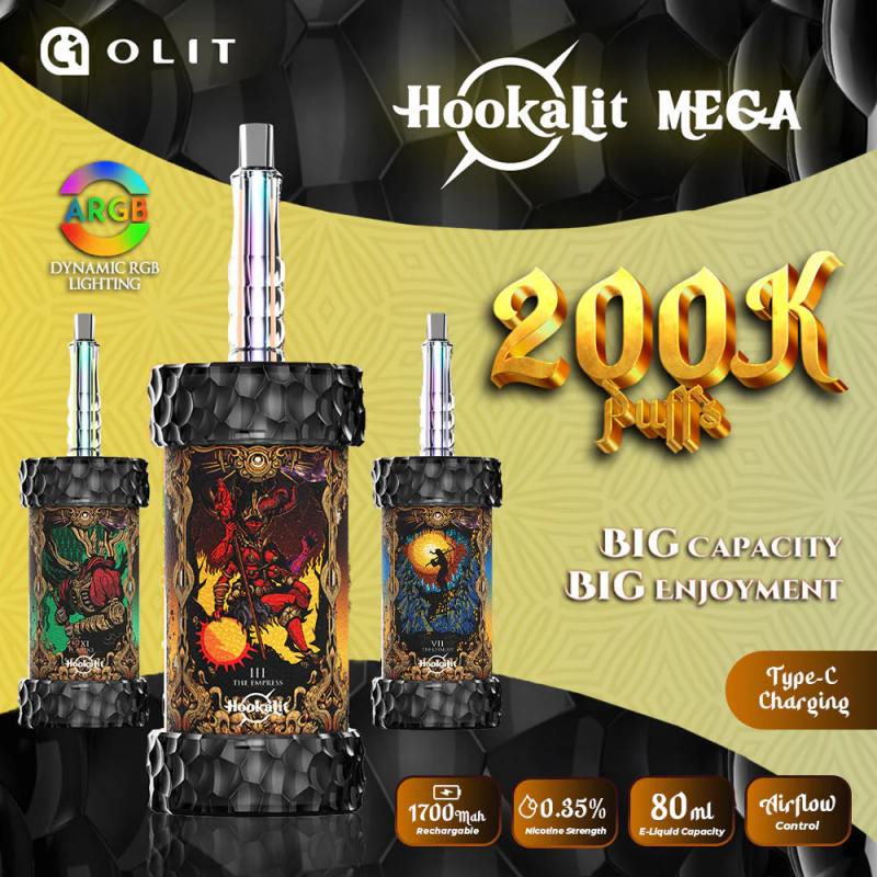 OLITHookaLitMEGA200KDisposableE-Hookah200000PuffsHookalit Mega 200K OLITHookaLitMEGA200KDisposableE-Hookah200000PuffsHookalit Mega 200K