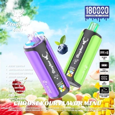 Stag Bar 6 inci1 180K Puffs Vape