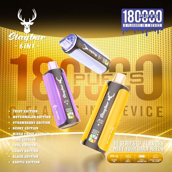 StagBar 6 inci1 180K Puff Vape