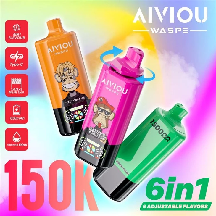 WASPE Aiviou 6 dalam 1 150K Puffs